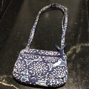 Vera Bradley Blue Little Hipster Cross-body Purse